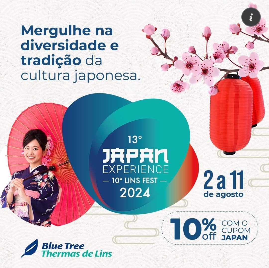 Texto do Rotary Club de Lins:

Japan Experience é um evento que reúne empresários e profissionais no...