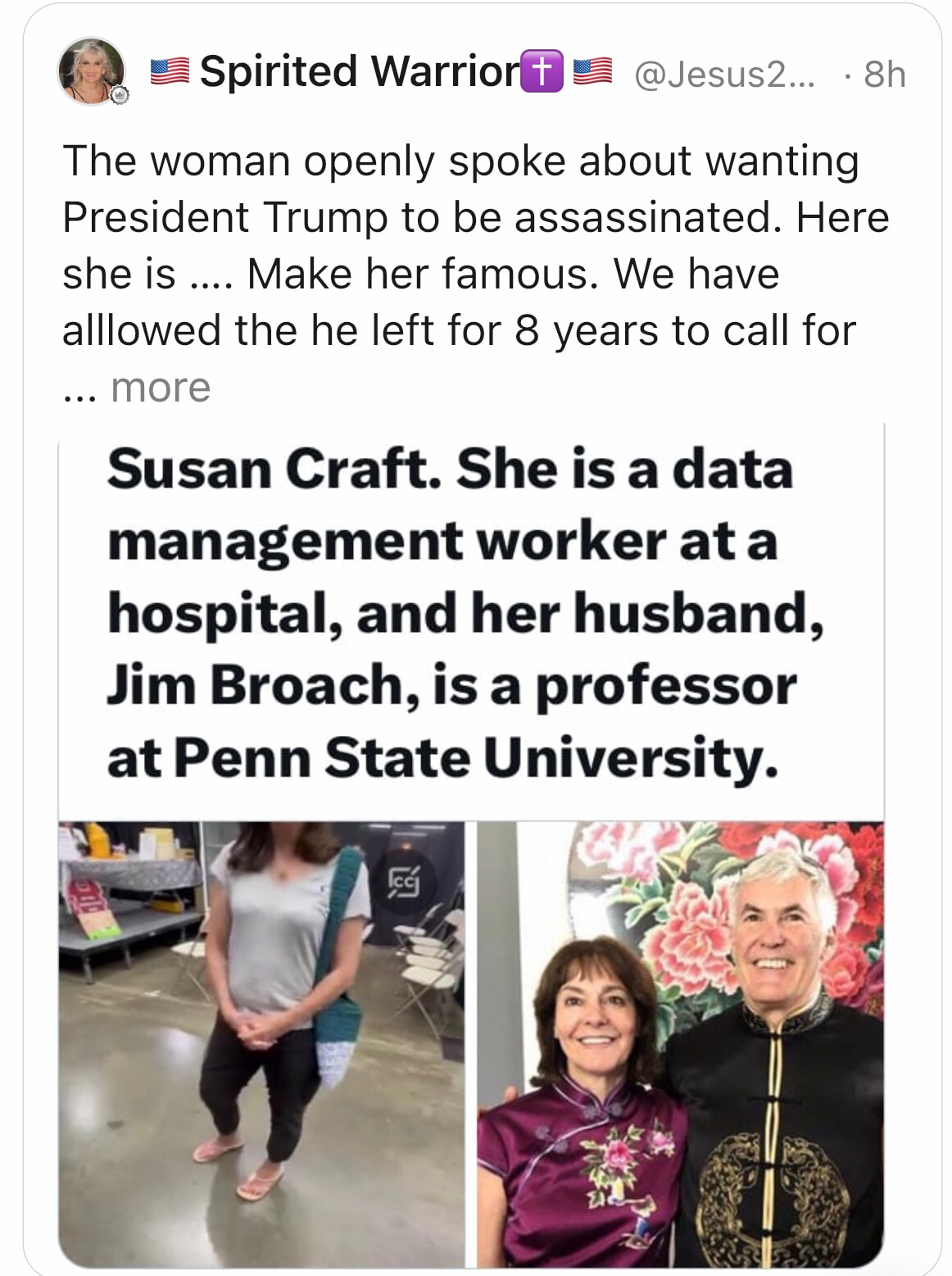 ALL THESE DISGUSTING PEOPLE THAT OPENLY WISH TRUMP HAD BEEN
ASSASSINATED, WE ARE MAKING THEM FAMOUS ...