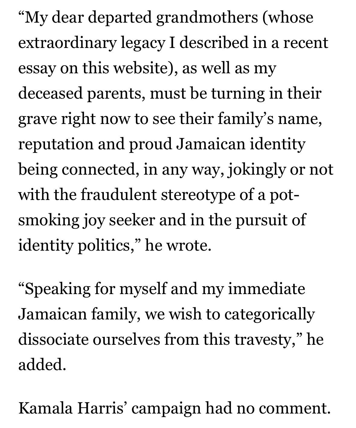 Remember that time Kamala Harris was pandering to black voters and said that ‘half her family’ are p...