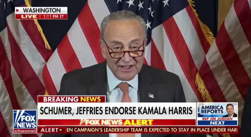 Schumer asks for applause 😂
