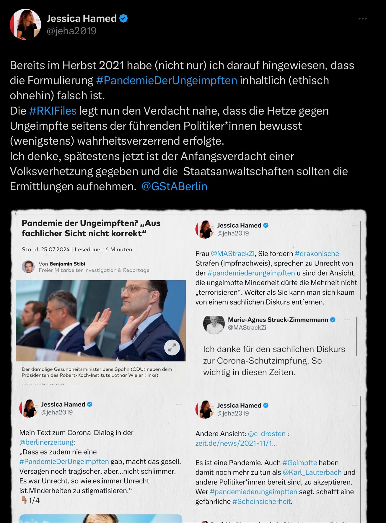 RA Jessica Hamed zur “Pandemie der Ungeimpften”:

“Ich denke, spätestens jetzt ist der Anfangsverdac...