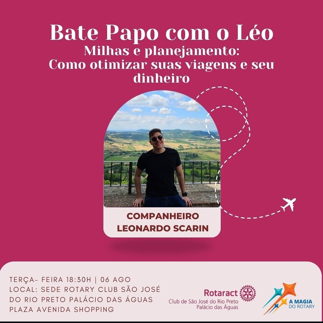 Texto do Rotaract Club de São José do Rio Preto - Palácio das Águas:

Nessa próxima terça-feira, dia...