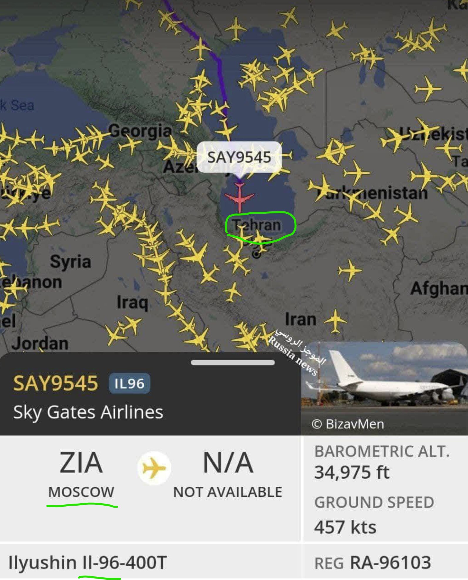 俄罗斯是否在武装伊朗，为即将到来的伊以战争做准备？ 

伊尔-96及伊尔-76运输机源源不断地从莫斯科（Moscow）飞往德黑兰（Tehran），机上可能是军备。 因为伊尔-76飞机尤其用来运送其他方...