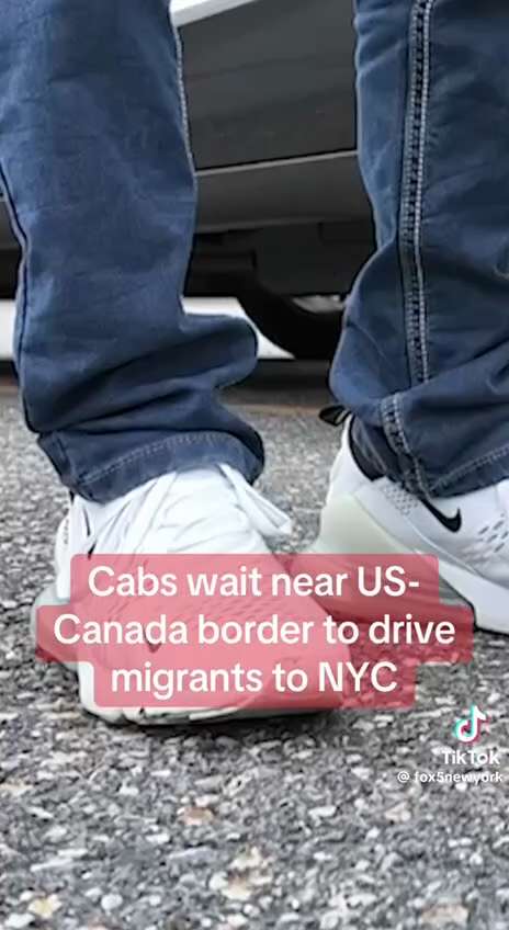 ▪️Cabs wait at the Canada/US Border to transport illegals into New York City. 
Remember … none of th...