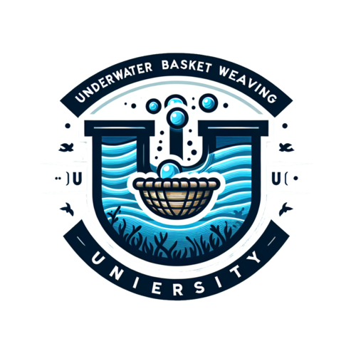 Underwater Basket Weaving University: Submerge Yourself in Learning, Emerge with a Skill No One Asked For. Get your underwater basket weaving degree!