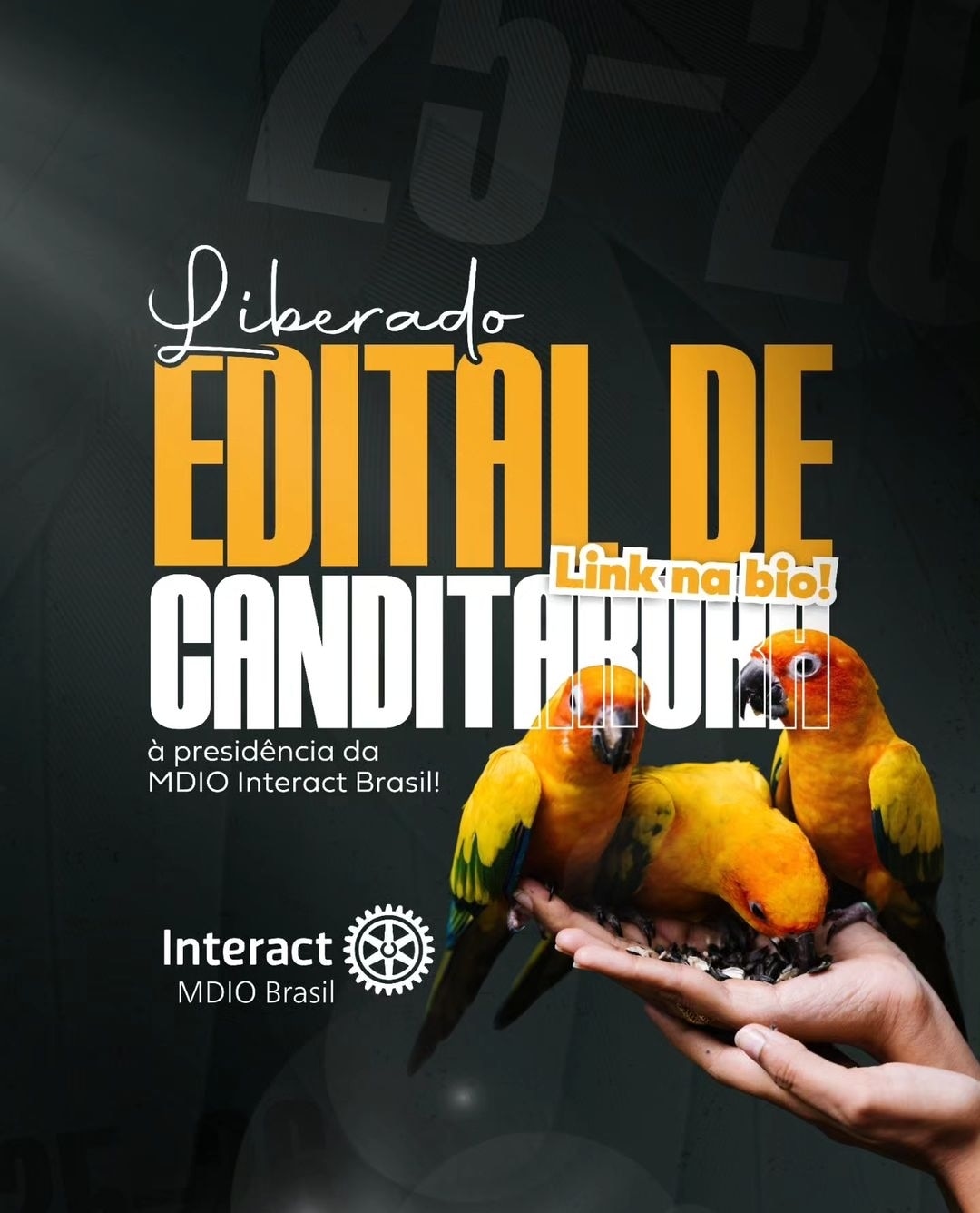 Está oficialmente aberto o edital de CANDITATURA (errata) para presidência da MDIO Interact Brasil p...