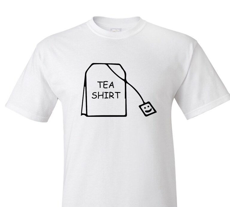 The t-shirt was invented in the early 1900s for bachelors who didn't know how to sew or replace buttons. No pins, no needle, no thread, no buttons, no prob