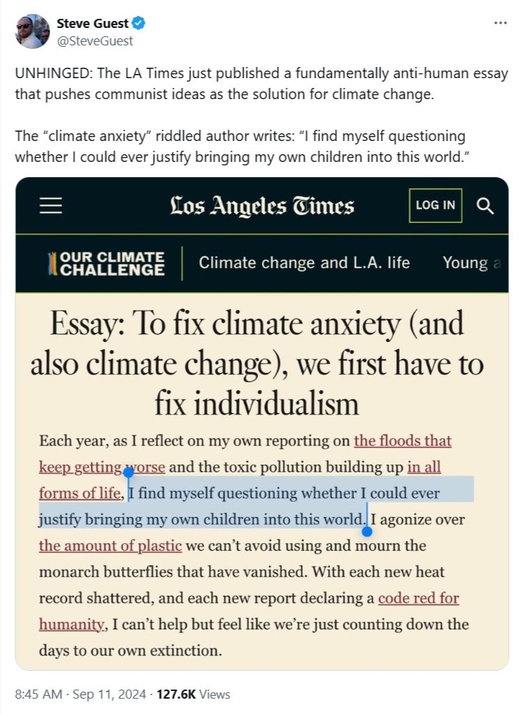 Are you paying attention yet?

"To fix climate anxiety (and also climate change), we first have to f...