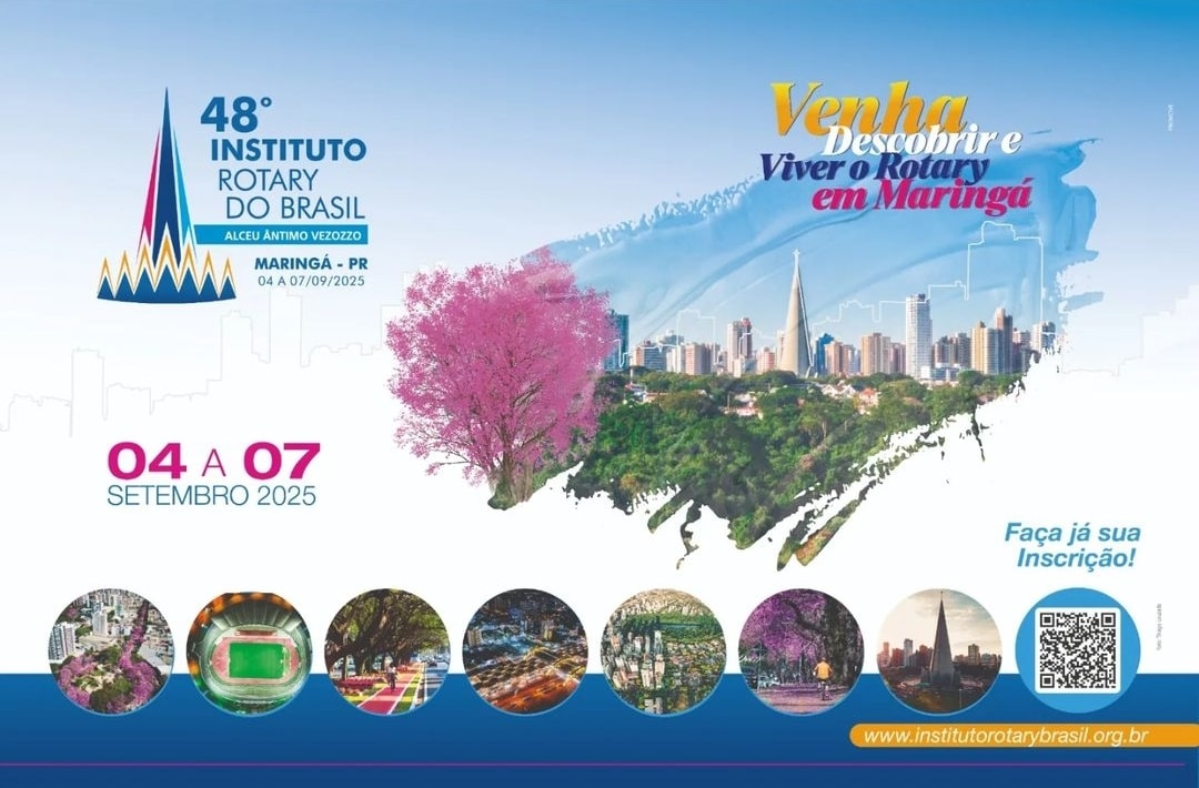 Texto do Instituto Rotary Brasil:

Inscrições abertas para o 48º Instituto Rotary do Brasil - Maring...