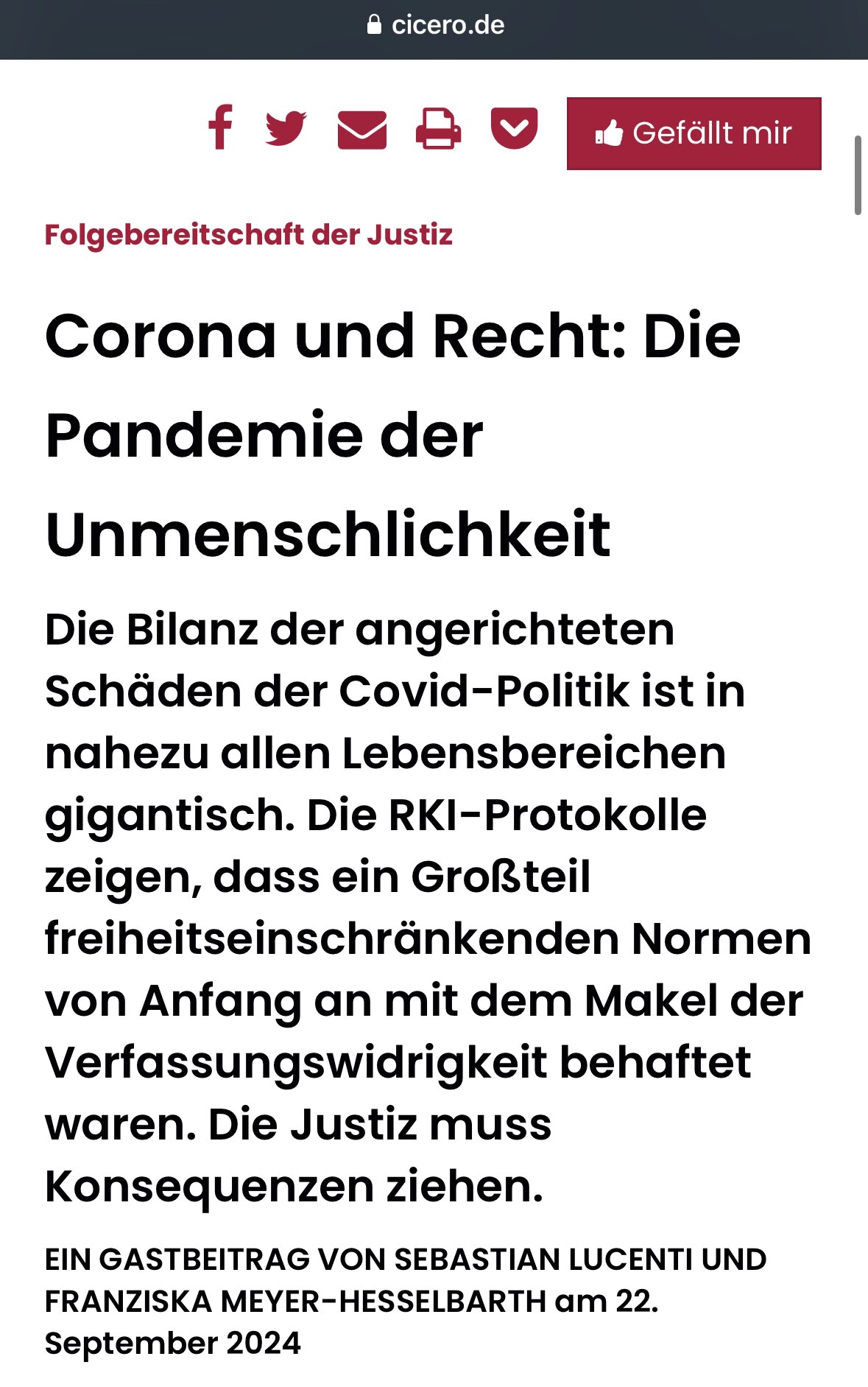Ein Rechtsanwalt und eine ehemalige Richterin rechnen ausführlich und begründet mit der deutschen Ju...