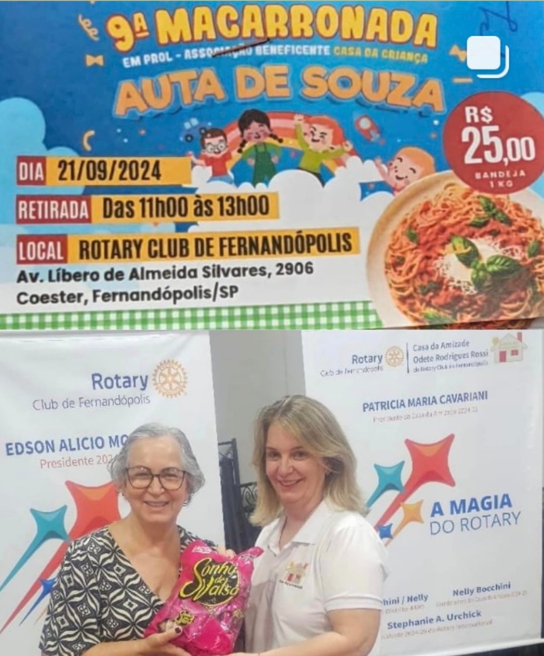 No dia 21/09/24, aconteceu a 9ª Macarronada da Associação Beneficente Casa da Criança, com o apoio d...