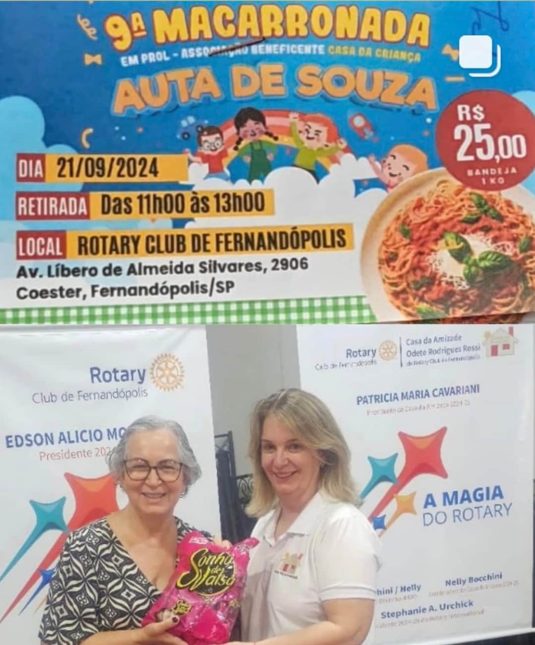 No dia 21/09/24, aconteceu a 9ª Macarronada da Associação Beneficente Casa da Criança, com o apoio d...