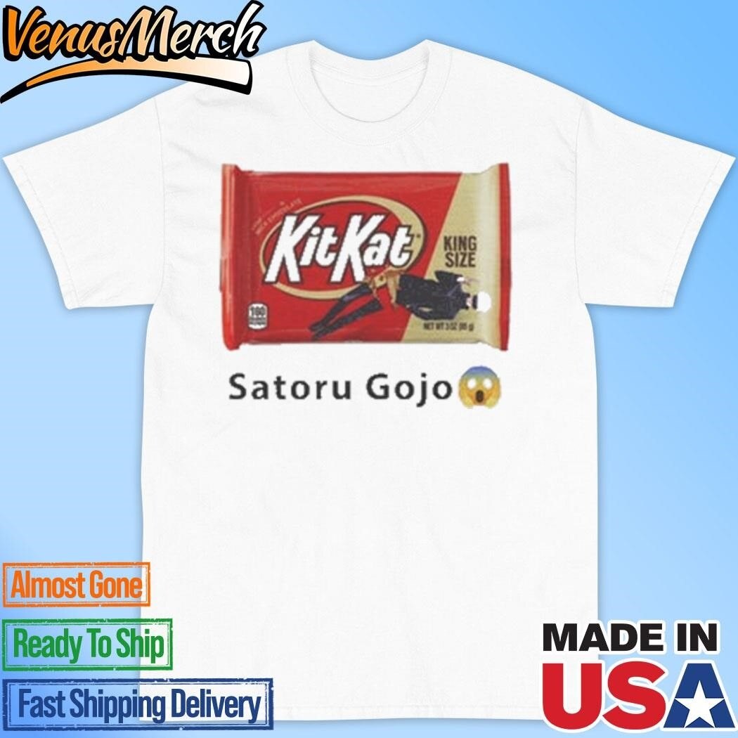 Official Satoru Gojo Kit Kat King Size Shirt
Click here to buy it: https://venusmerch.com/product/official-satoru-gojo-kit-kat-king-size-shirt/
Visit Home page: https://venusmerch.com
The Satoru Gojo Kit Kat King Size Shirt is a unique and eye-catching fashion statement that combines the iconic Japanese snack with the beloved anime character from Jujutsu Kaisen. This oversized tee shirt features a vibrant print of Gojo, the powerful sorcerer with a mischievous demeanor, enjoying a Kit Kat chocolate bar. The shirt’s bold design and comfortable fit make it an instant favorite among anime fans and fashion enthusiasts alike.
