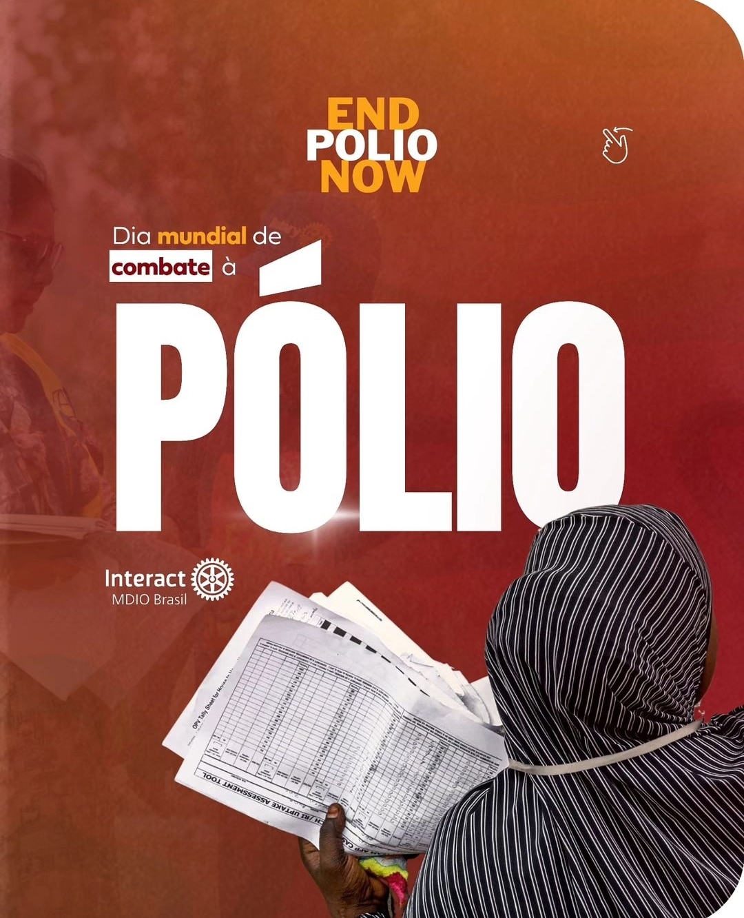 Texto do Mdiointeractbr:

Dia mundial de COMBATE a POLIOMIELITE.

Hoje, dia 24 de outubro é o dia do...