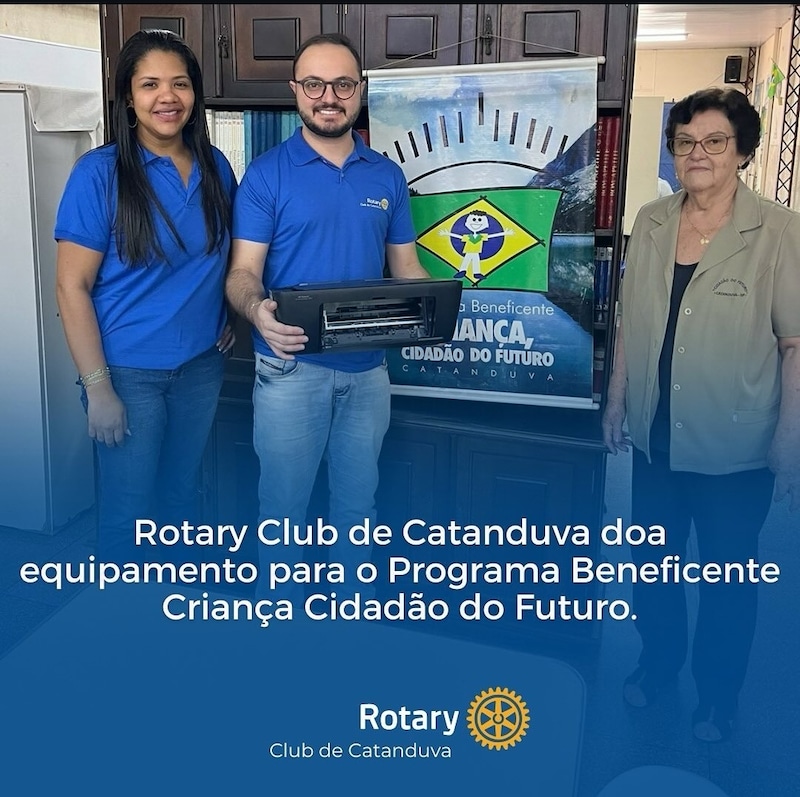 O Rotary Club de Catanduva entregou na manhã desta sexta-feira, 1 de novembro, ima impressora e copi...