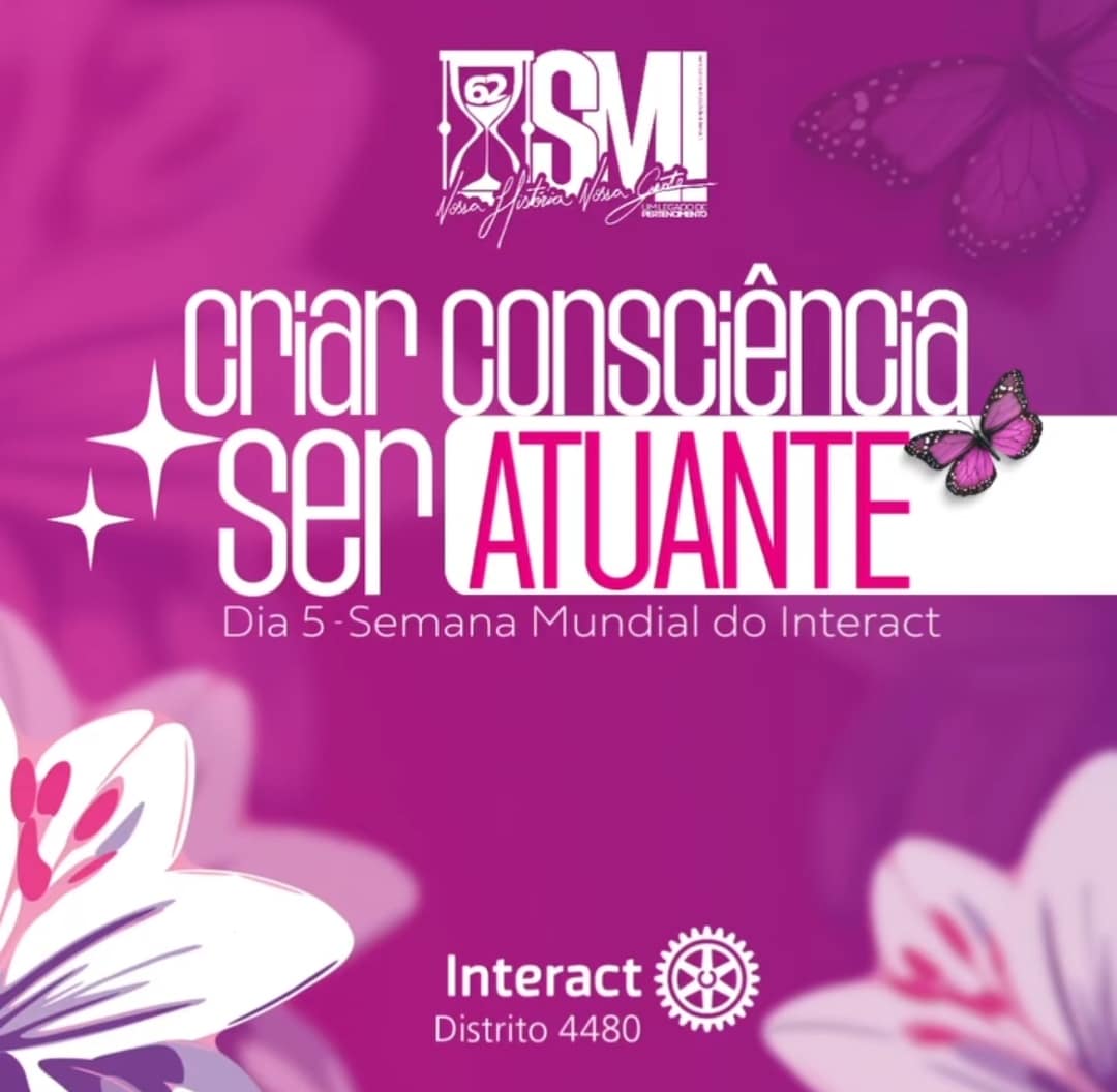Texto do Interact4480:

Semana Mundial do Interact (SMI). Nossa História, Nossa Gente. Um Legado de ...