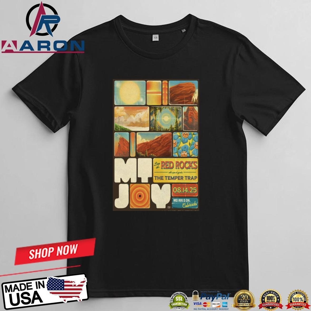 MT. Joy Aug 14 2025 Red Rock Morrison CO Tour T-Shirts

Buy this: https://aaronshirt.com/product/mt-...