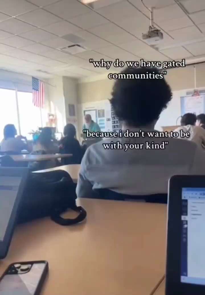 WiseEnough on GETTR : Video circulating on TikTok and now on Reddit
Teacher Caught On Video Telling A Hispanic Student White People Live In Gated Commu...