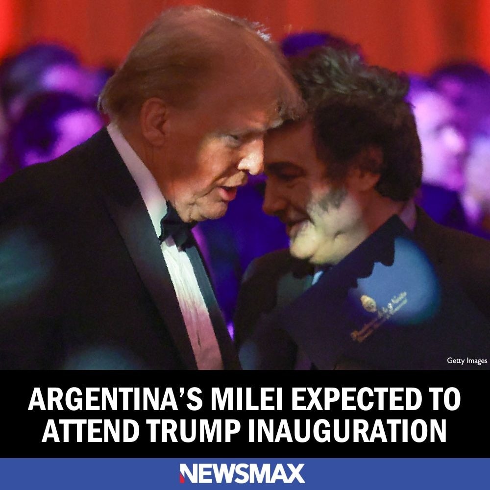 Argentinian President Javier Milei, the first foreign leader to meet with President-elect Donald Tru...