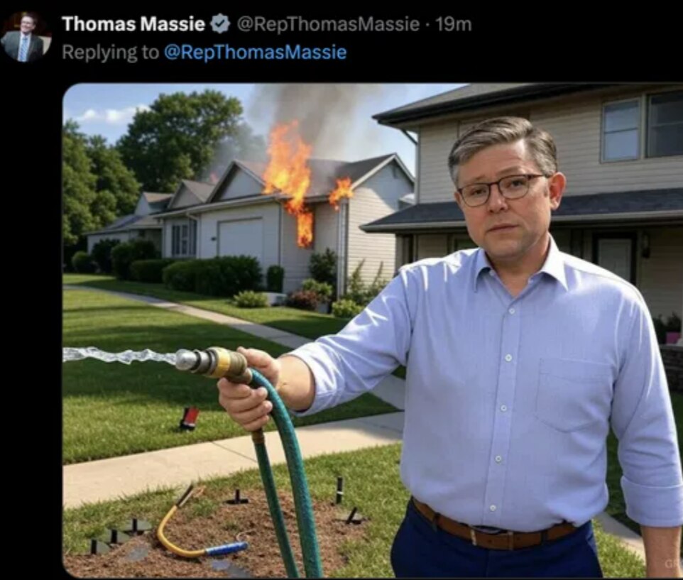 US foreign aid spending is like watering the neighbor’s yard while your house is on fire. 

Massie i...