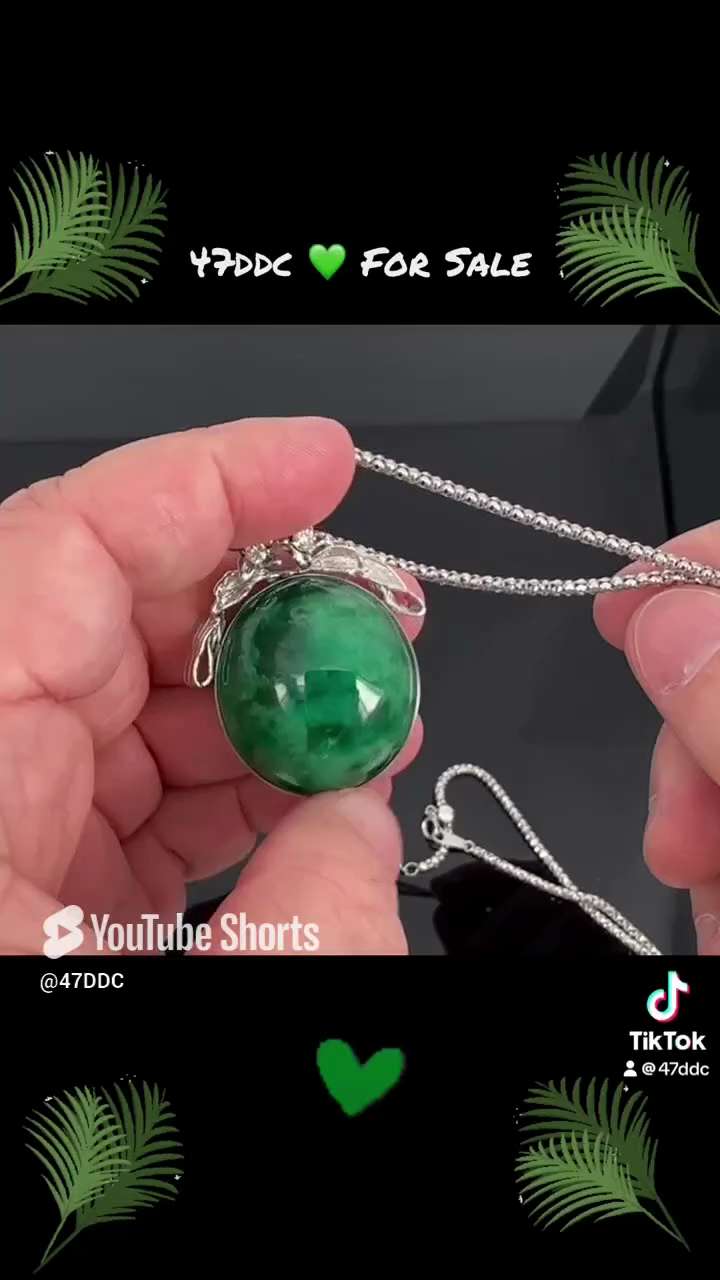 Massive 101ct cabochon cut emerald & diamond platinum necklace. Dare to wear this one of a kind piece. #47ddc #emerald #diamond #platinum #necklace #planet #ooak #gia 