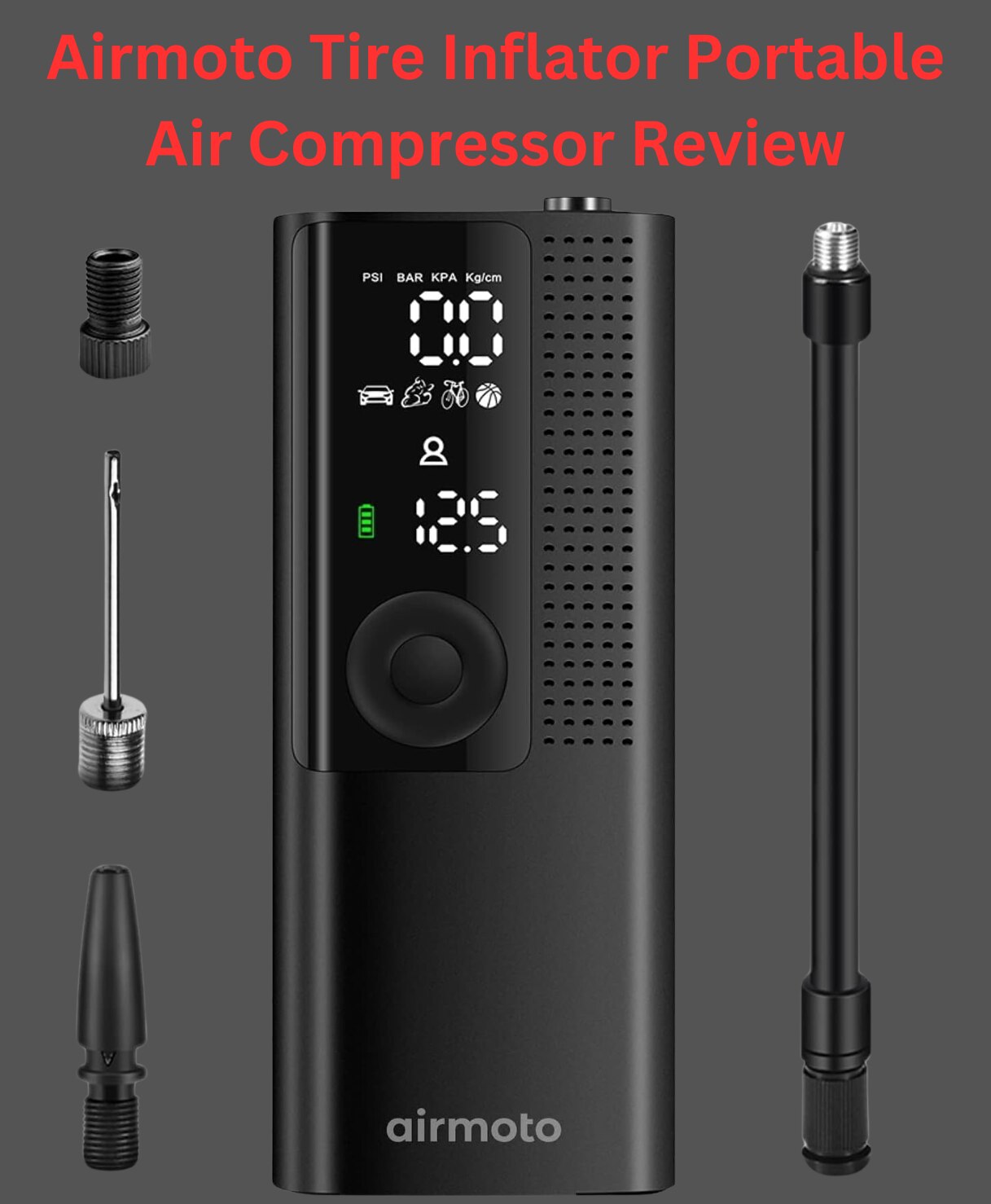 Airmoto Tire Inflator Portable Air Compressor Review

Key Features of the Airmoto Tire Inflator
1. Q...