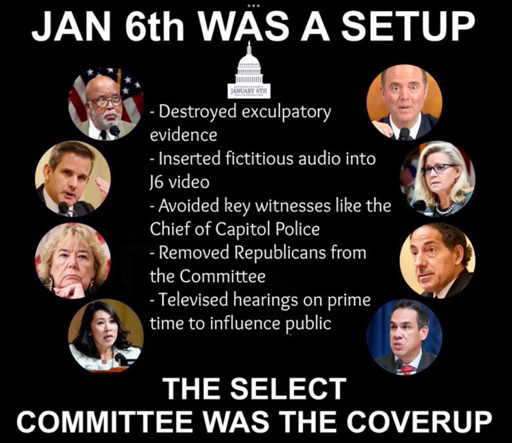 Who else wants to see the select committee traitors in prison for the lies and coverup they particip...
