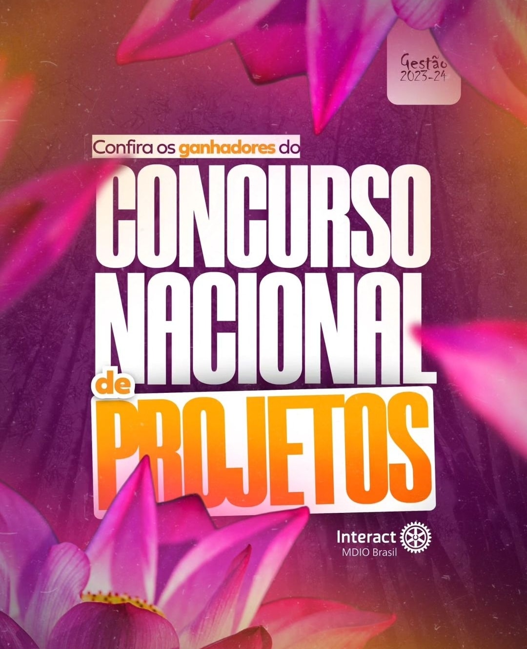 Texto de MDIO Interact Br:

Confira os nossos ganhadores do Concurso Nacional de Projetos!

A MDIO I...