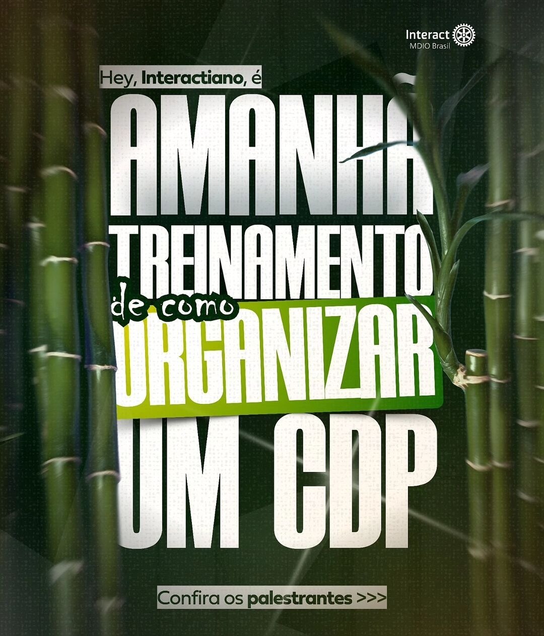 Texto do MDIO Interact BR:

É AMANHÃ AS 19h

Você sabe o que vai acontecer amanhã, no dia 16 de feve...