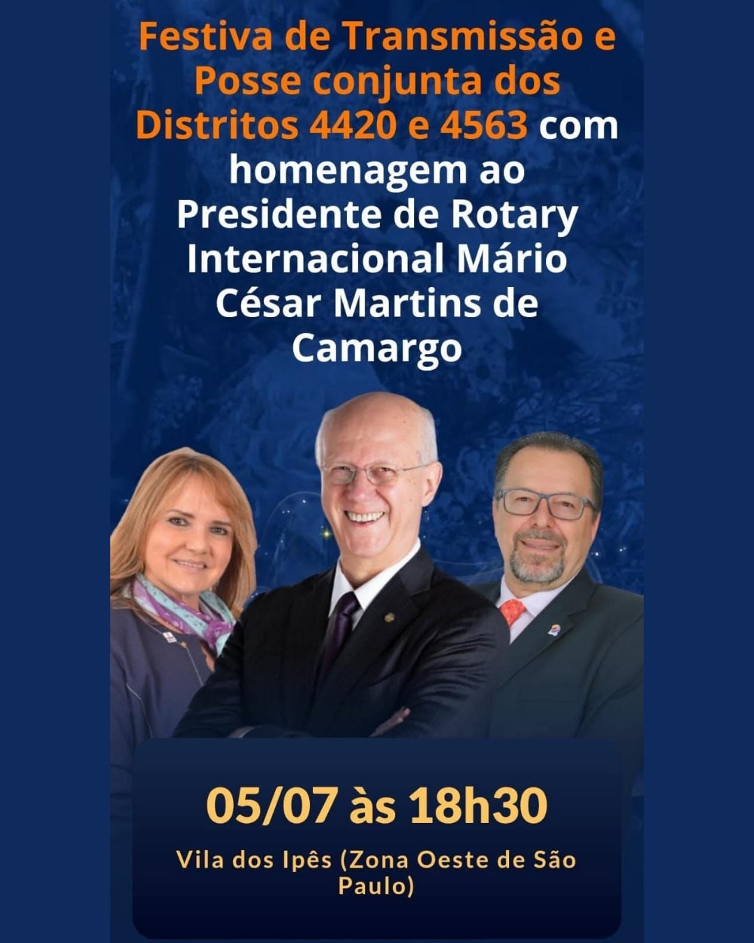 + de 650 CONVITES já VENDIDOS!

O CORAÇÃO DO ROTARY VAI BATER MAIS FORTE EM SÃO PAULO NO DIA 05 DE J...