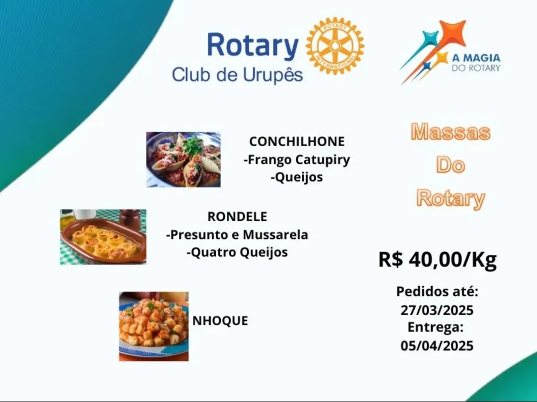 Texto do Rotary Club de Urupês:

Prezado amigo, agradecemos primeiramente sua constante ajuda ao Rot...