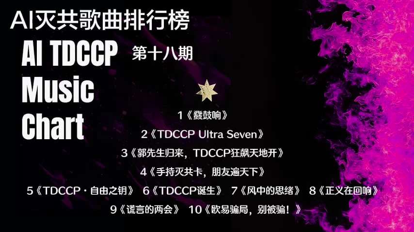 🎶 AI灭共歌曲排行榜 | 第十八期 Top 音乐合集 🔥
音乐仍在战斗，第十八期 AI 灭共歌曲排行榜荣耀发布！这些作品不仅是旋律，更是抗争的旗帜，是全球自由之声的最强音！🎤🔥

🔥 立即...