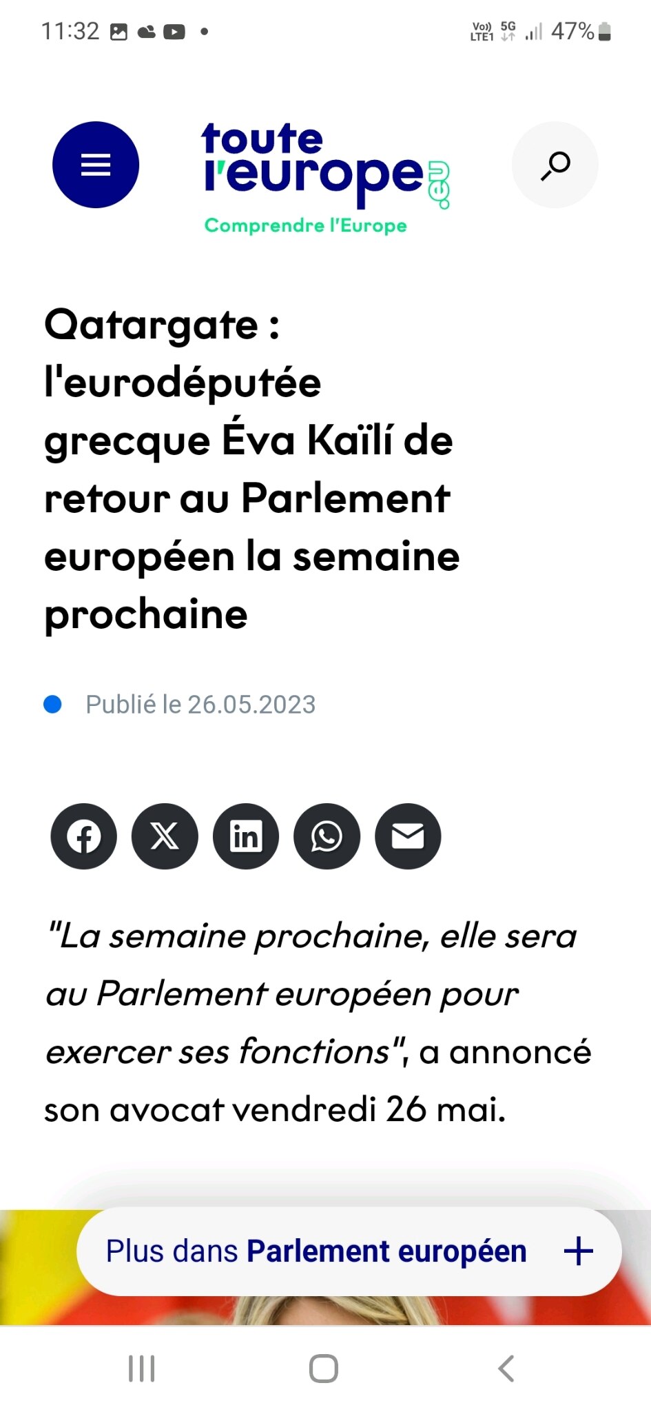 Attention ⚠️  vous n'êtes pas prêt !!!! 😂

Figure emblématique du Qatargate, l'ancienne vice-présid...