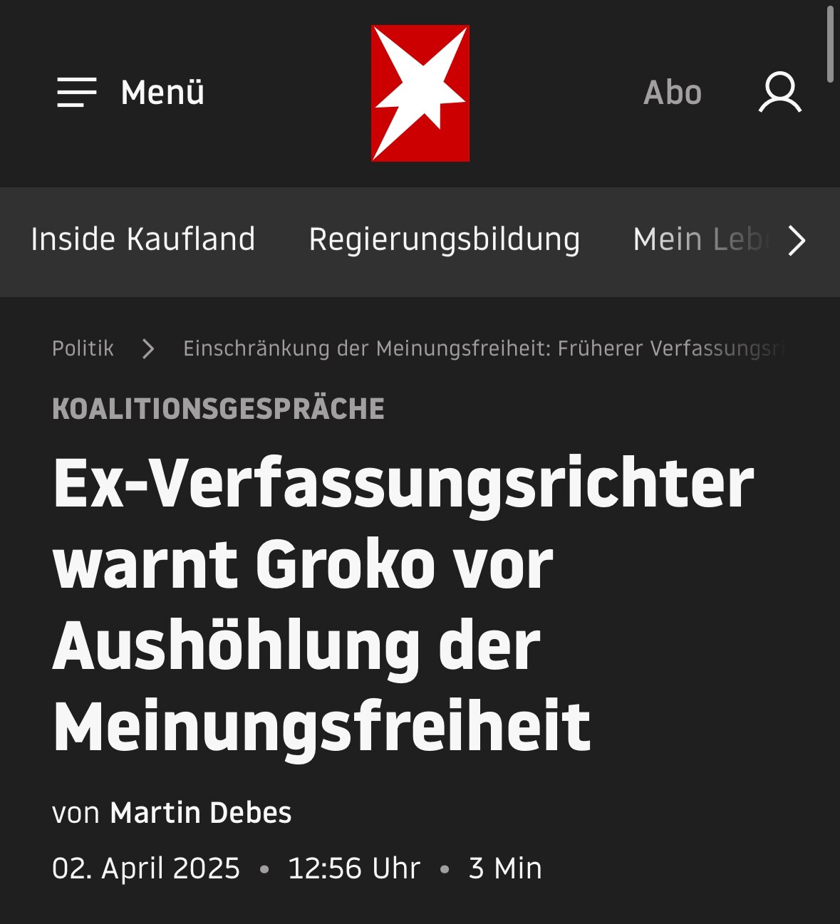 „Da ist etwas ins Rutschen geraten, was die für unsere Demokratie konstitutive Meinungsfreiheit ausz...