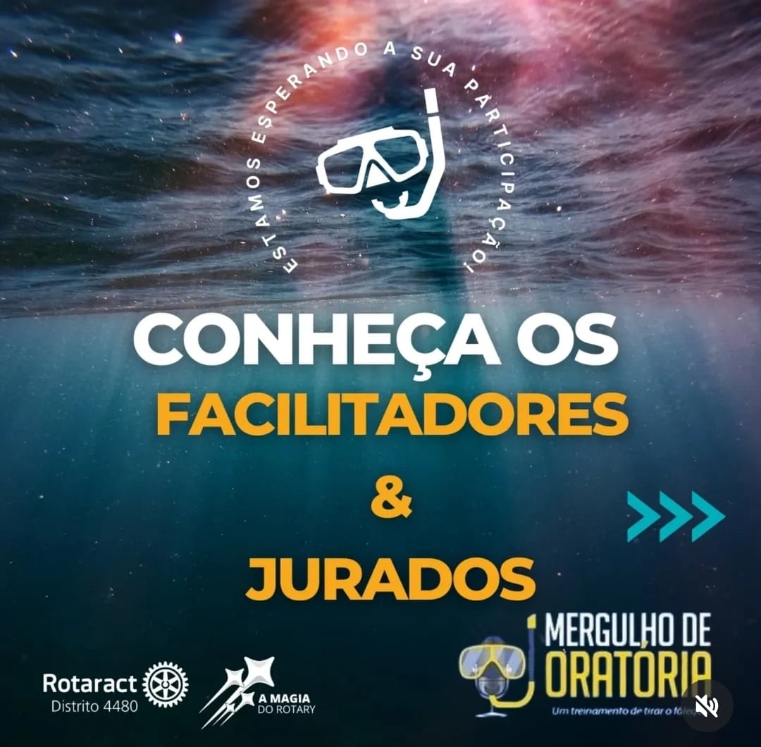 Texto do Rotaract 4480:

Preparados para mergulhar no poder da comunicação?
O X Mergulho Distrital d...
