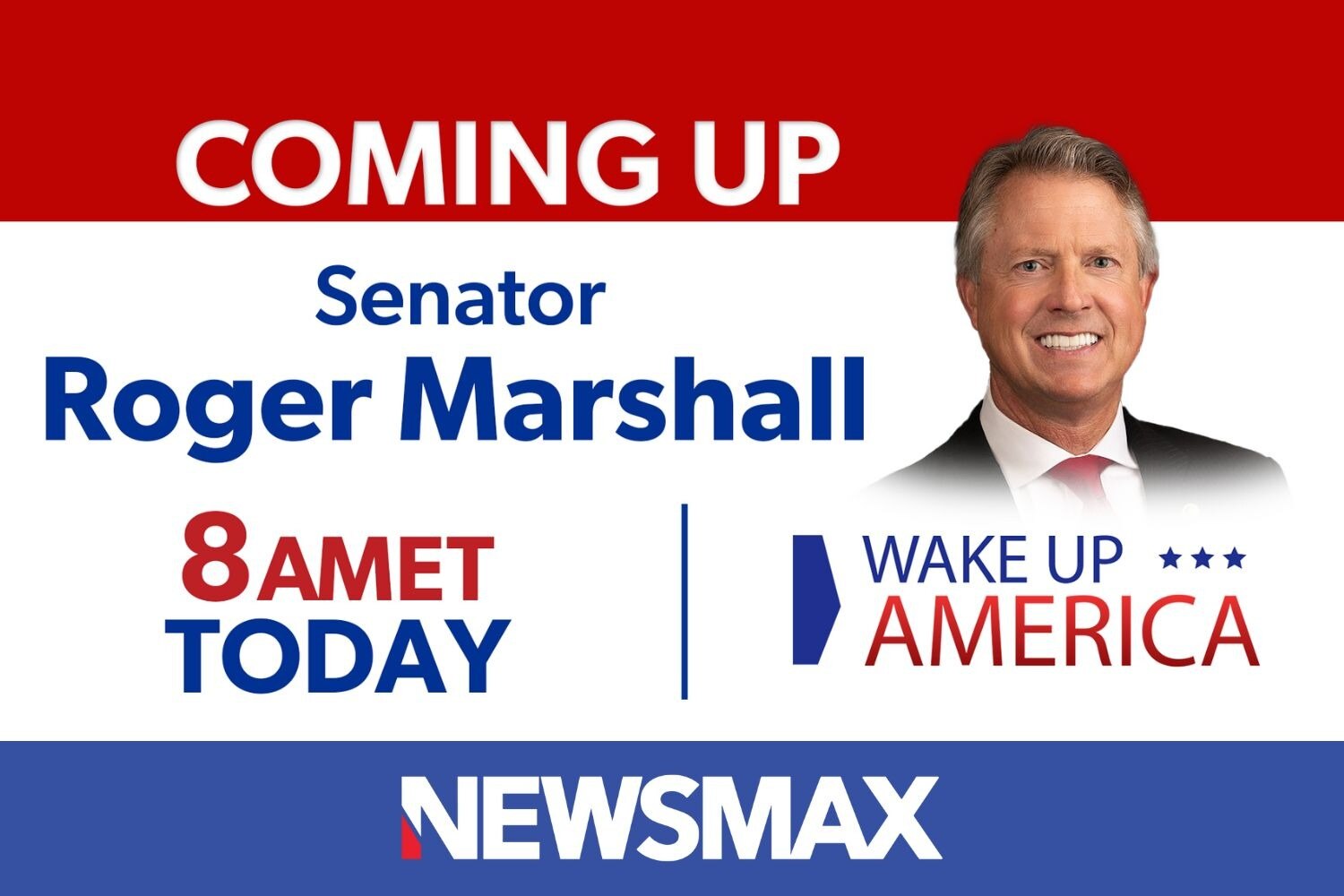 COMING UP: Sen. Roger Marshall joins “Wake Up America” to talk about the budget blueprint the Senate...