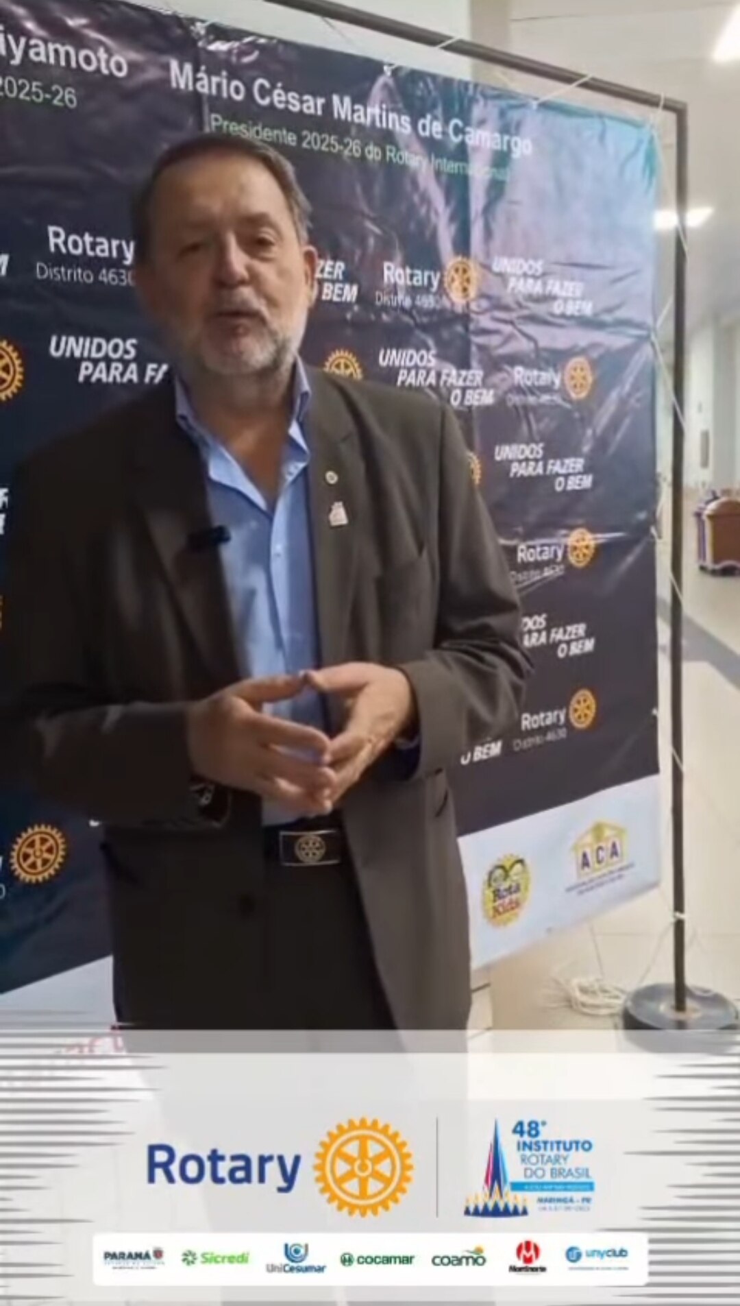 Texto do 48ª Intituto Rotary Brasil:

Maringá sediará de 04 a 07 de setembro de 2025, o 48º Institut...