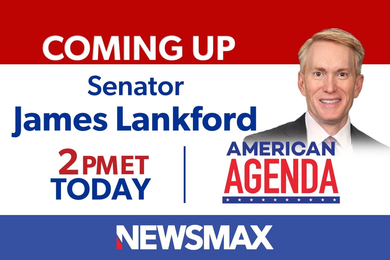 COMING UP: Sen. James Lankford joins “American Agenda” to talk about President Trump’s tariffs, his ...