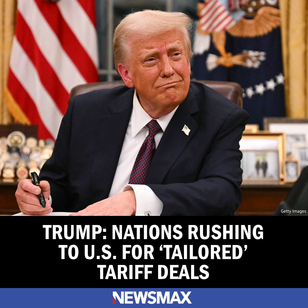 President Trump said that countries are rushing to his administration to make "highly tailored" deal...