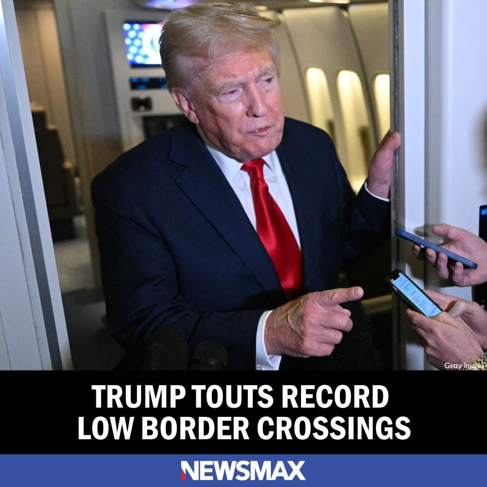 President Donald Trump took to Truth Social to highlight his administration's efforts to secure the ...