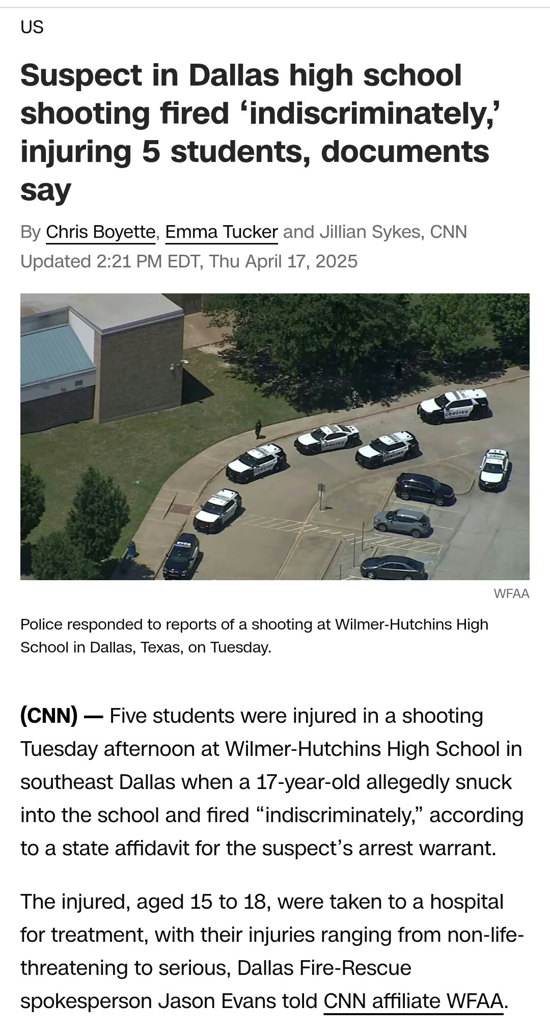 No one reported the Dallas school Shooter because WHY? 