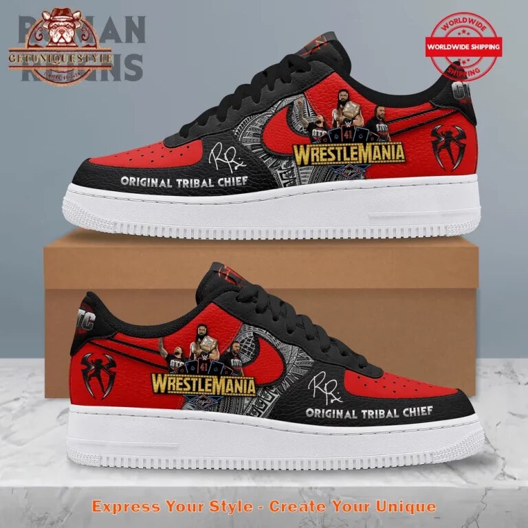 Roman Reigns WrestleMania 41 Original Tribal Chief Air Force 1

Step into the Ring: Roman Reigns Wre...