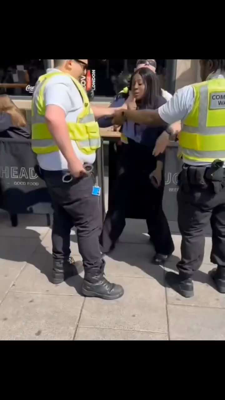 ADMIN POST. 

This vile racist throws food over a woman who's out with her baby in Camden because "w...