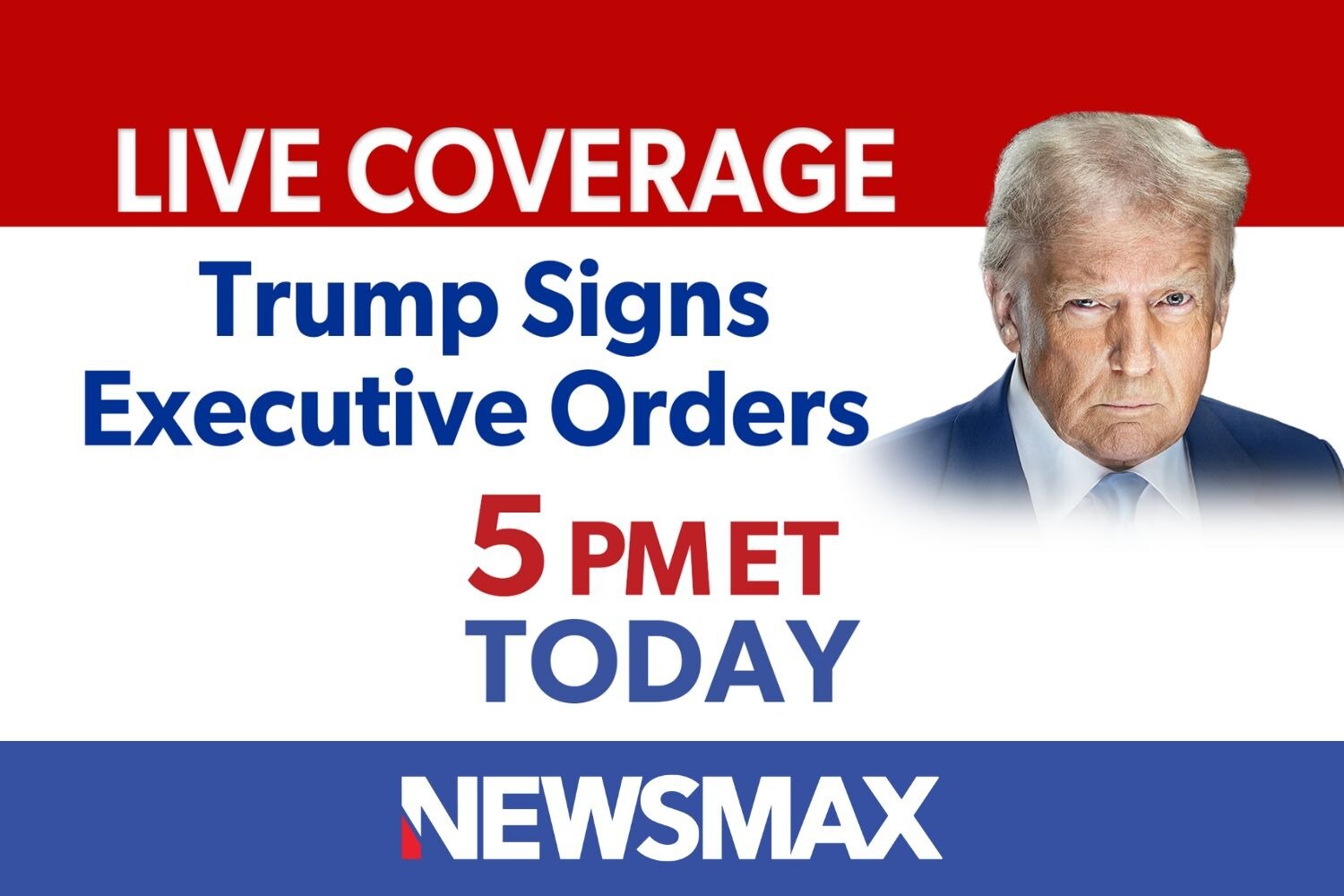 TUNE IN: LIVE coverage as President Donald Trump signs executive orders — TODAY at 5 PM ET on NEWSMA...