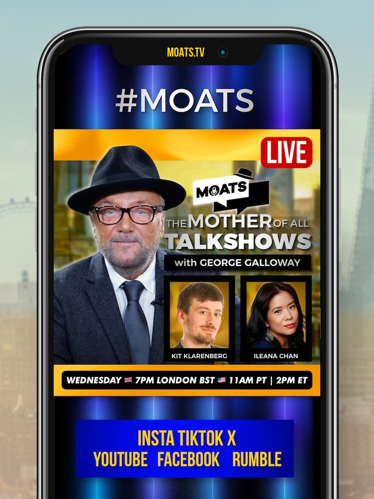 🚨 TONIGHT 🎙️#MOATS
Join me for The Midweek Mother Of All Talk Shows #LIVE on all platforms
▪️ With guests Kit Klarenberg and Ileana Chan
🇬🇧 7PM LO