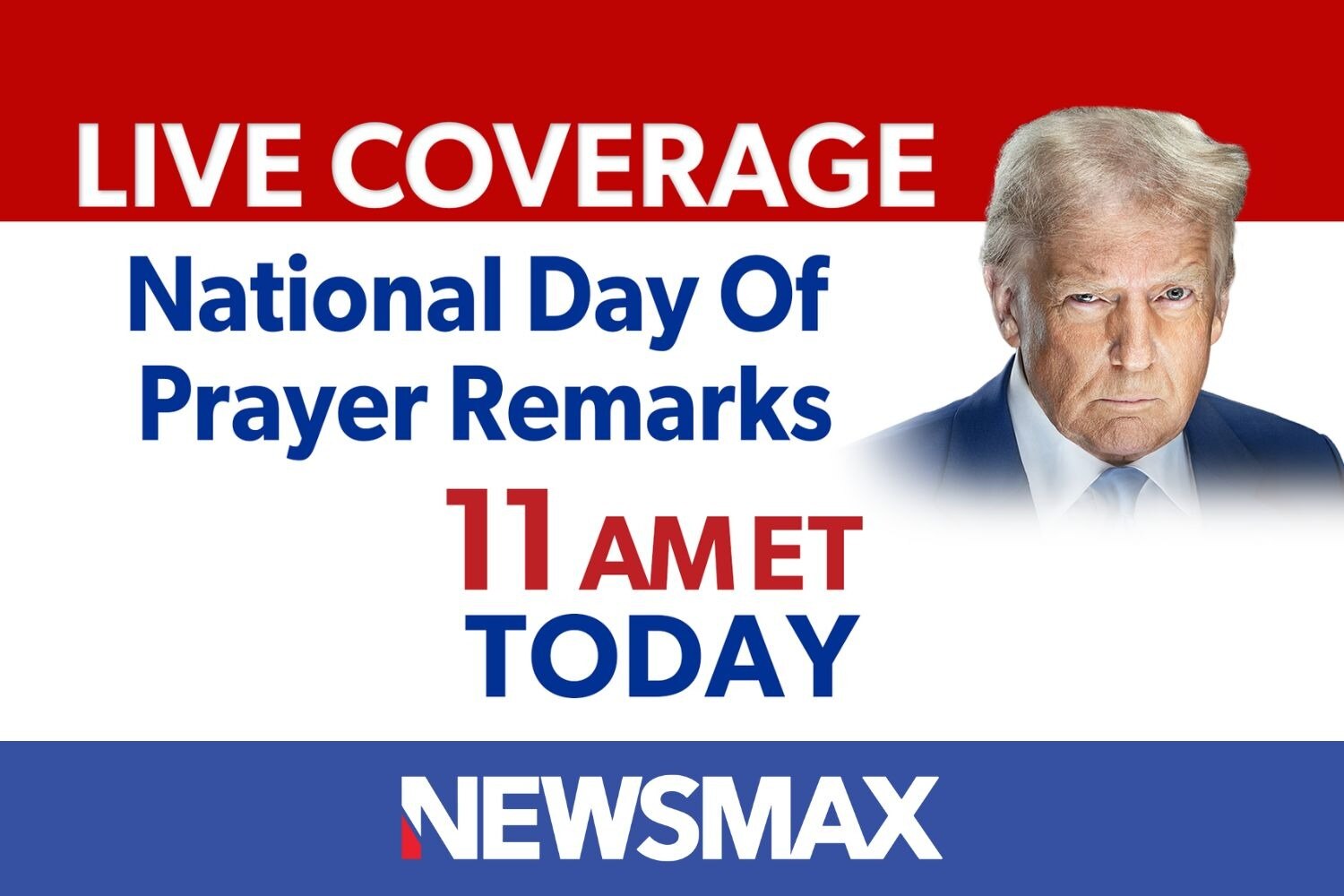 TUNE IN: LIVE coverage as President Donald Trump delivers remarks at a National Day of Prayer event ...