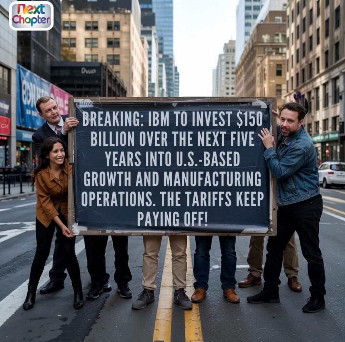 So how many is this now ? A half dozen big companies investing back in America ….Never saw with last...