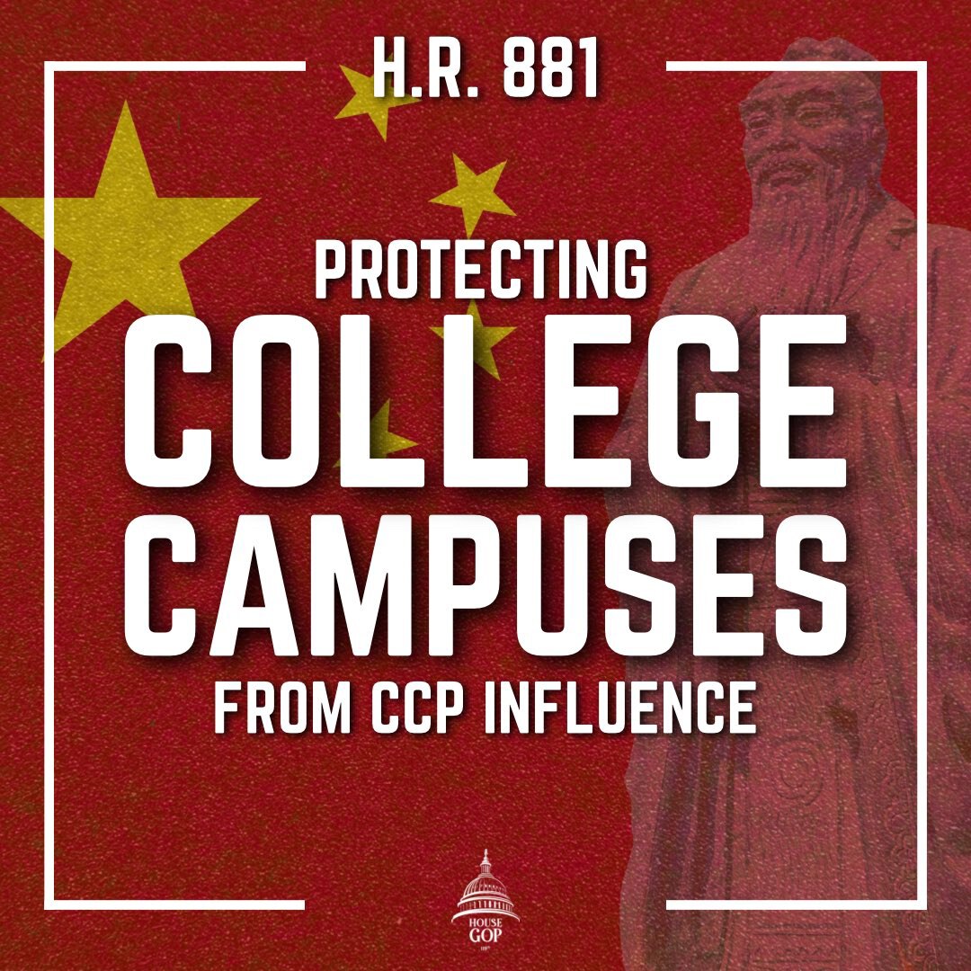 👏👏👏众议院刚刚通过了我们的法案，以关闭中共对美国校园的影响。

不再有孔子学院。不再有外国宣传。

昨天说哈佛成了左窝、红窝、绿窝，加一个贼窝，卖美贼窝。

#美国大学摆脱中共影响 #保护校园...