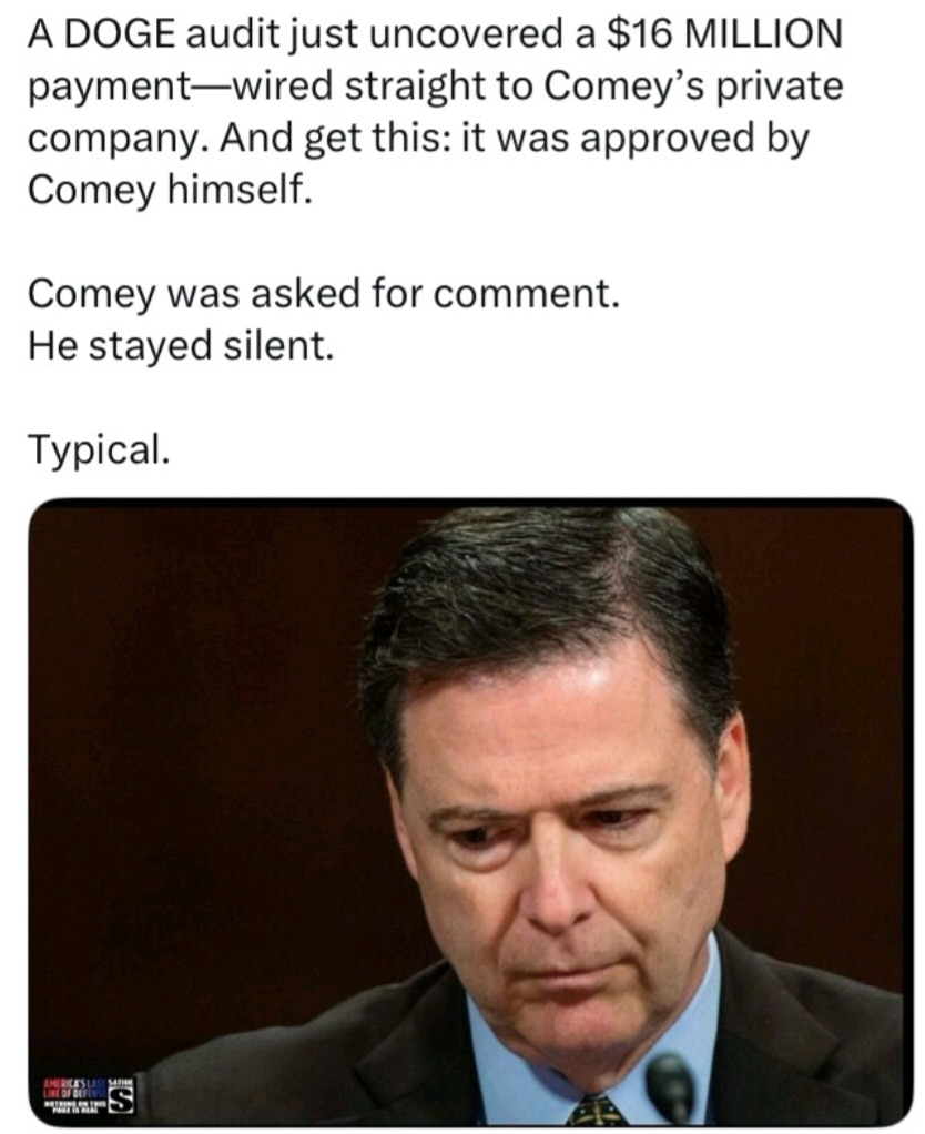 ds65144 on GETTR : COMEY RICH COMMIE !