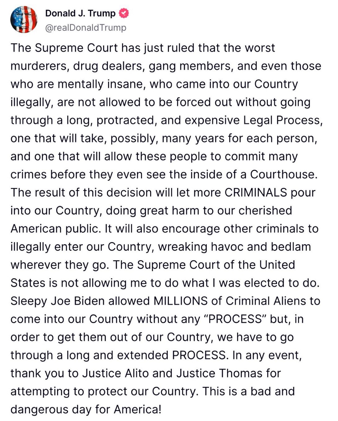 Dear Supreme Court, we have voted for this!!! 
You are voting against what we have mandated!!! You a...
